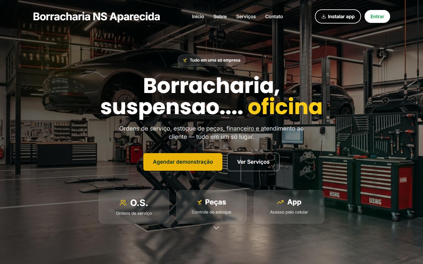 Borracharia NS — captura 1
